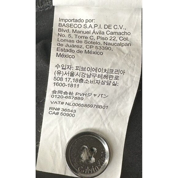 Calvin Klein Mens Pants Slim Fit CK Cotton Blended Black Size 40x32 - Picture 11 of 13